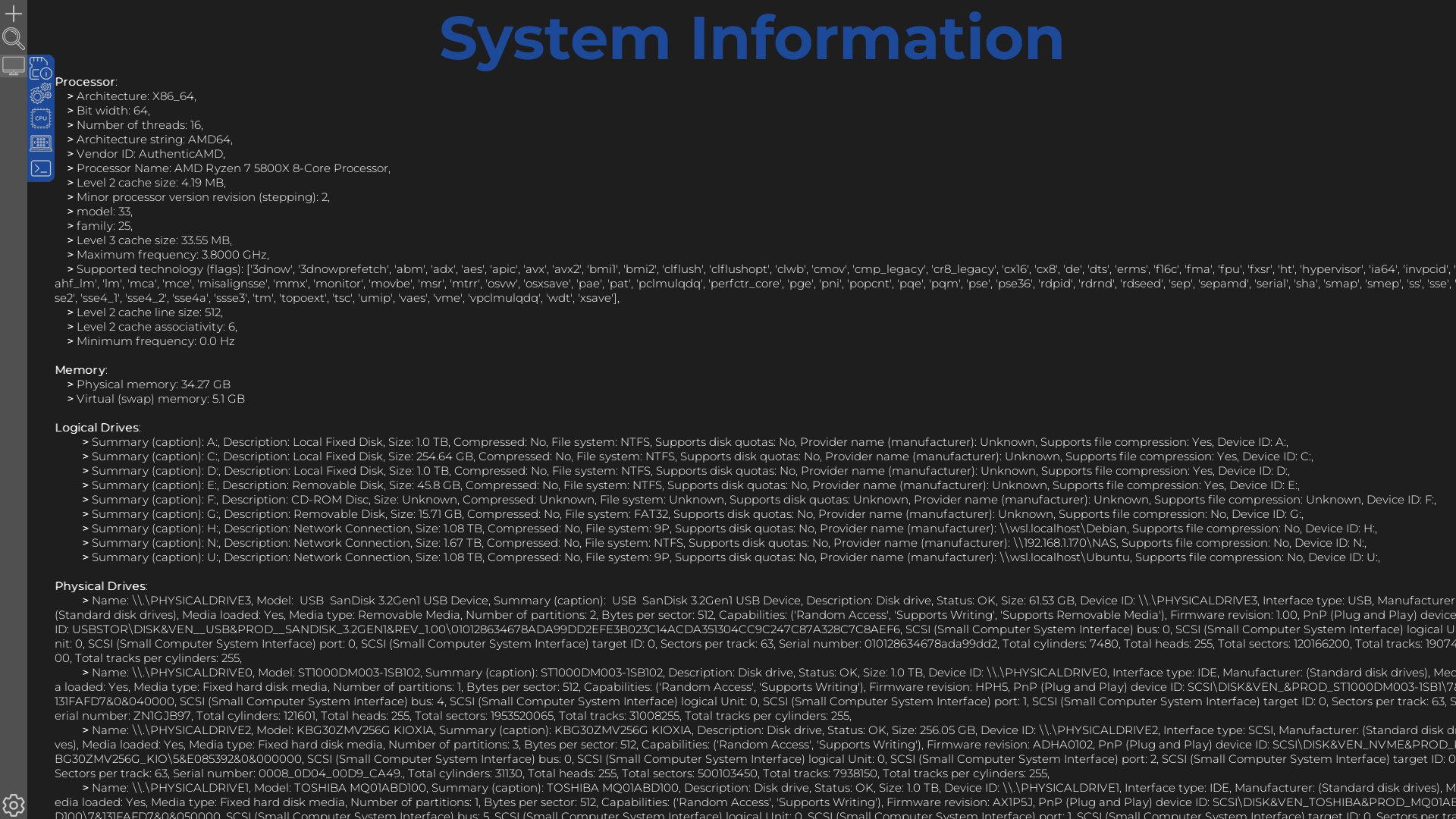 System Information